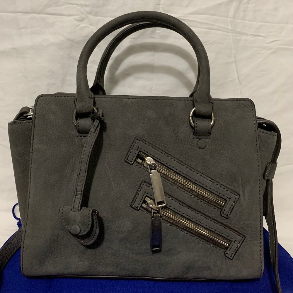Rebecca Minkoff Small Jamie Satchel Suede *New Grey*
